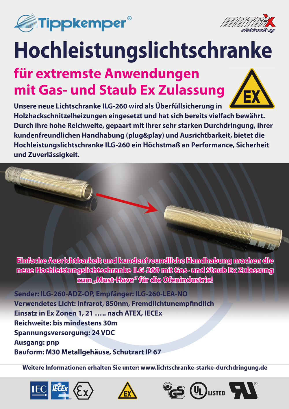 Hochleistungslichtschranke ILG-260