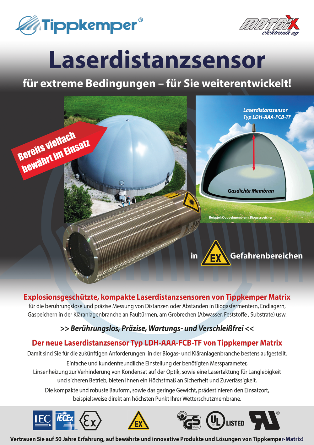 Laserdistanzsensor f&uuml;r extreme Bedingungen